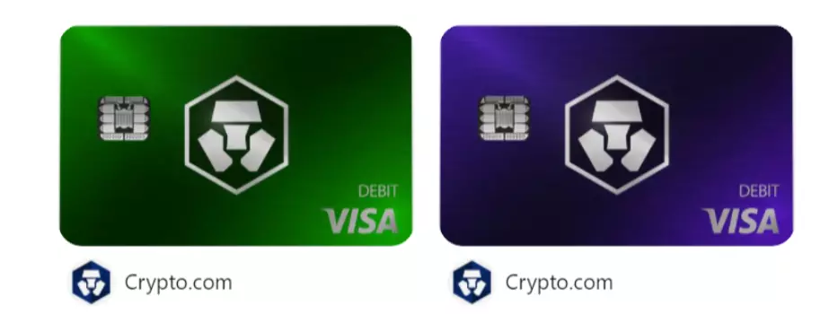 Crypto Jade Green Visa e Royal Indigo Visa